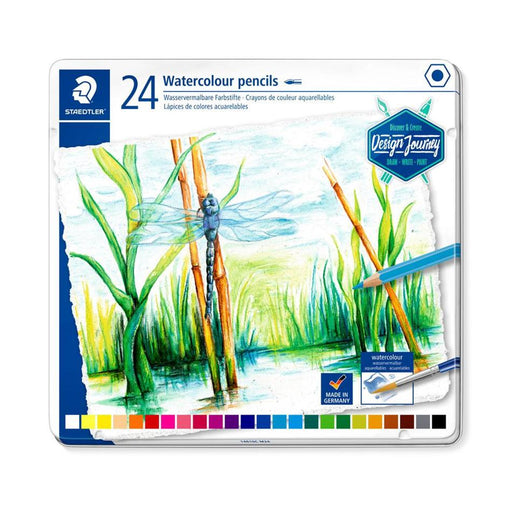 Staedtler Metal Case Containing 24 Watercolour Pencils 146 10C_1