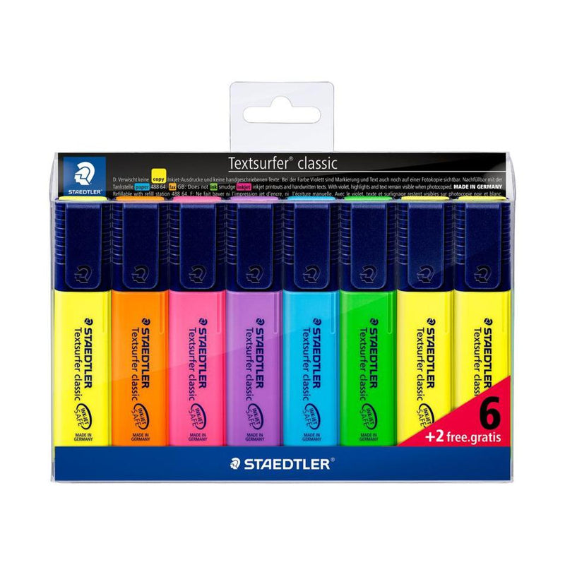 Staedtler Textsurfer Classic highlighter 6 Pack + 2 Free_1