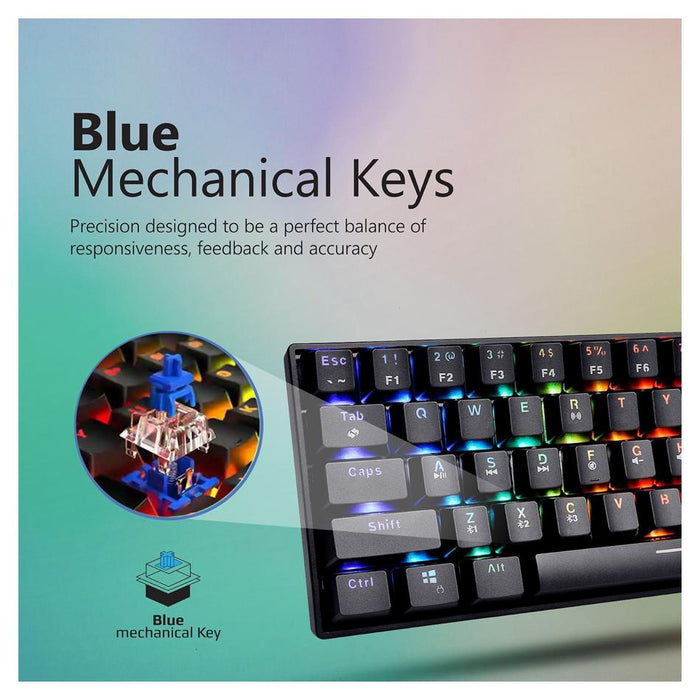 Vertux Mini Bluetooth Mechanical Gaming Keyboard VERTUPRO.BLK