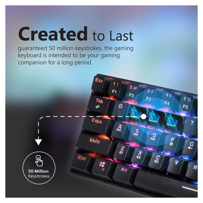 Vertux Mini Bluetooth Mechanical Gaming Keyboard VERTUPRO.BLK