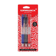 Warwick Ballpoint Pen Medium Assorted Colours Pack of 3_1