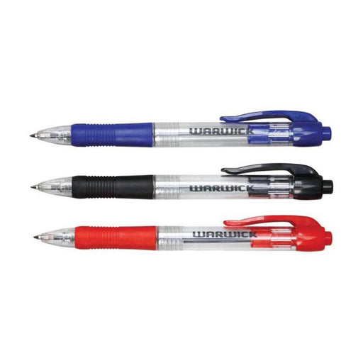 Warwick Ballpoint Pen Medium Assorted Colours Pack of 3_2