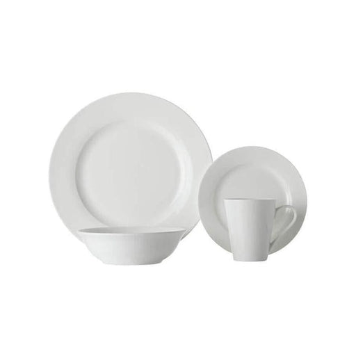 White Basics Cosmopolitan Rim Dinner Set 16 Piece_1