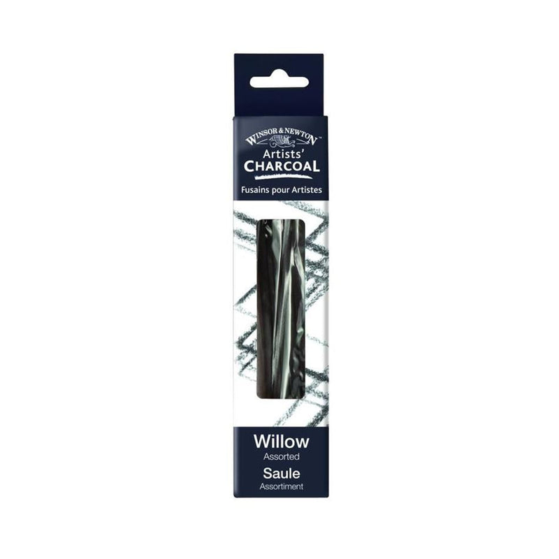 Winsor & Newton Short Willow Charcoal Assorted Set of 24, Natural_1