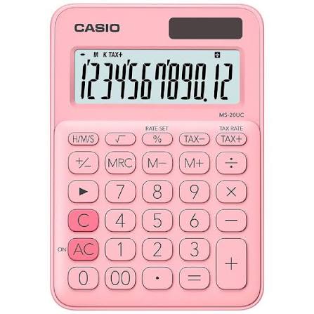 Casio MS20UCPK Desktop Calculator Pink