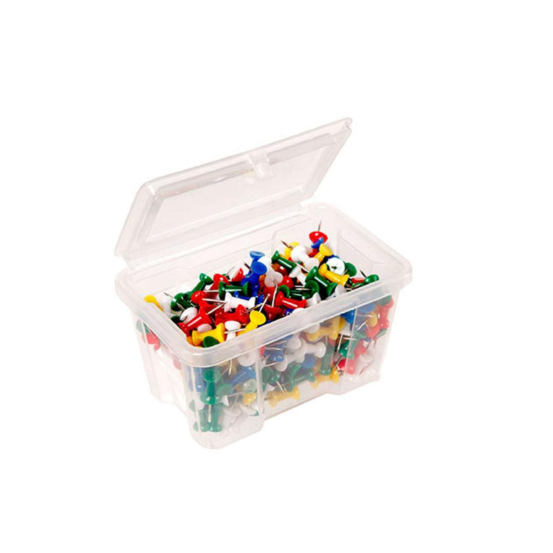 Esselte Push Pin Assorted Colour 200Pk 0749130