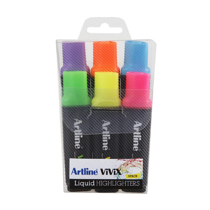 Artline Vivix Highlighter Astd Wallet 6 167076