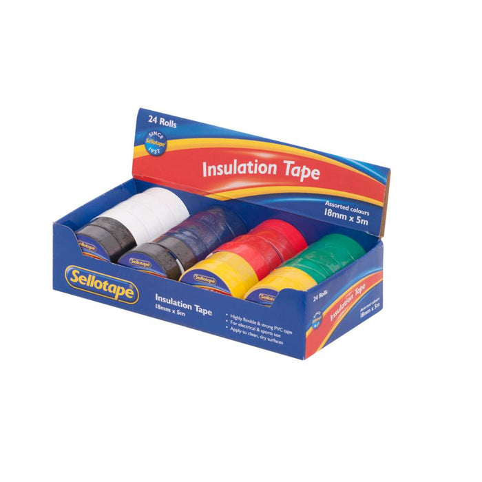 Sellotape Insulation Tape 18mmx5m Assorted Colours 1983870