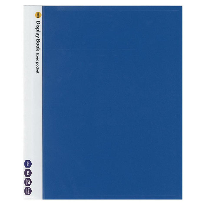 Marbig Non-Refillable Display Book 20 Pocket Blue 2003801