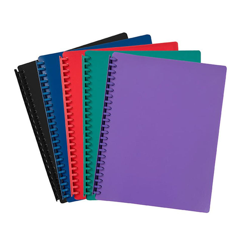 Marbig Refillable Display Book 20 Pocket Assorted 2007099