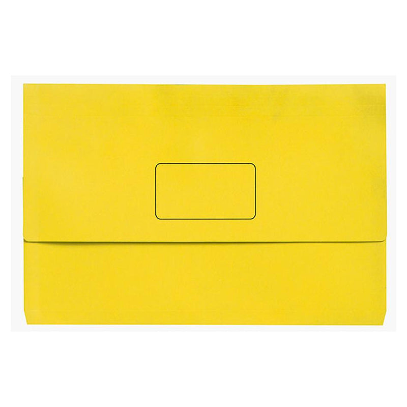 Marbig Slimpick Foolscap Document Wallet Brights Yellow Pk10 4004305