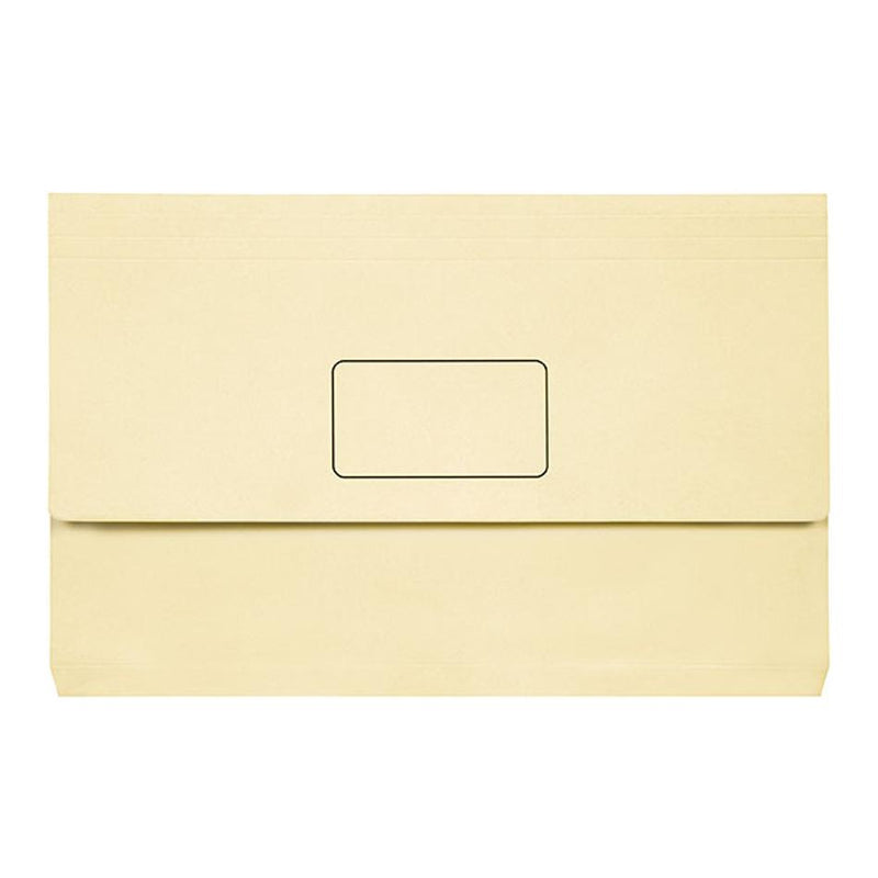 Marbig Slimpick Foolscap Document Wallet Brights Buff Pk10 4004307