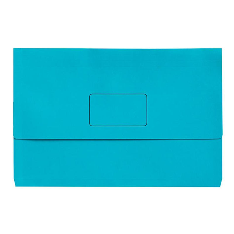 Marbig Slimpick Foolscap Document Wallet Brights Marine Pk10 4004317