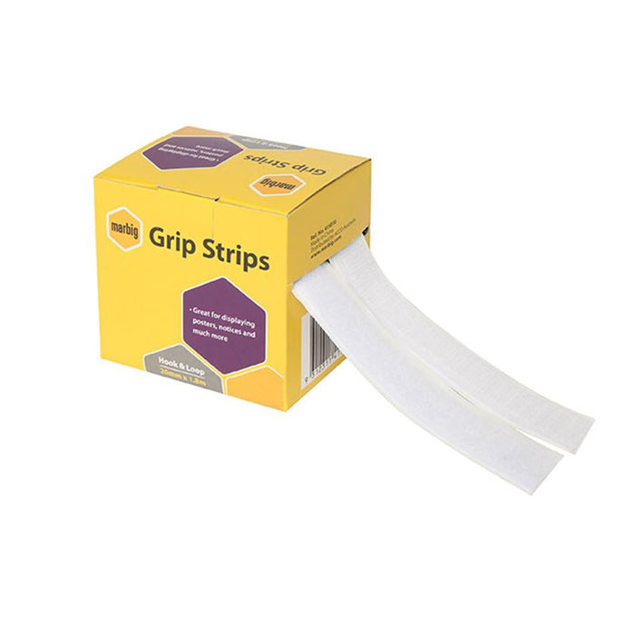 Marbig Grip Strips Hook & Loop 20Mm X1.8M 415010