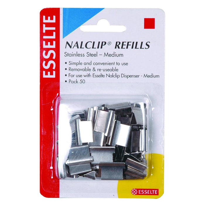 Esselte Nalclip Nalclip Refills Med Pk50 Steel 45200
