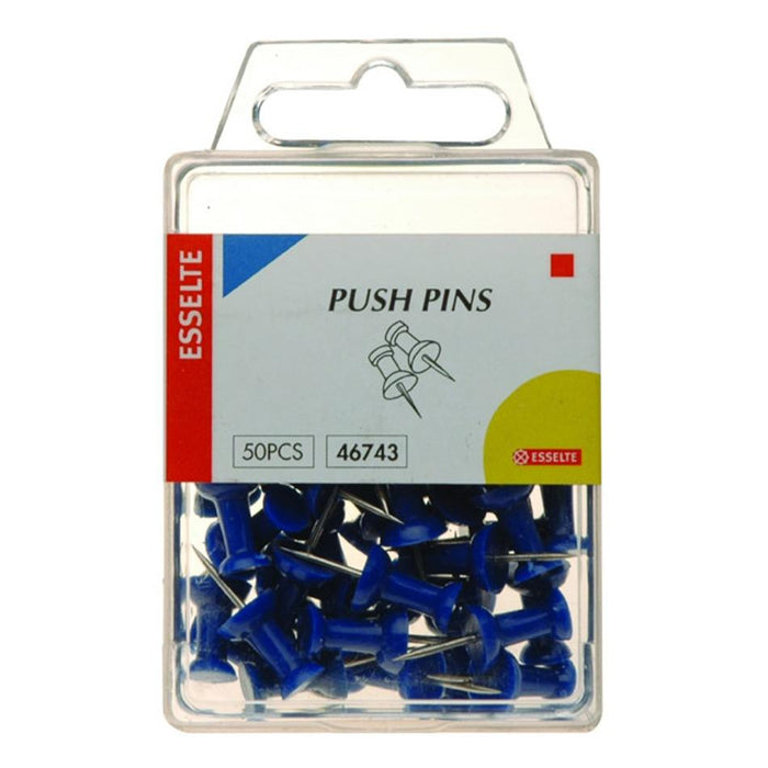 Esselte Push Pins Blue Pk50 46743