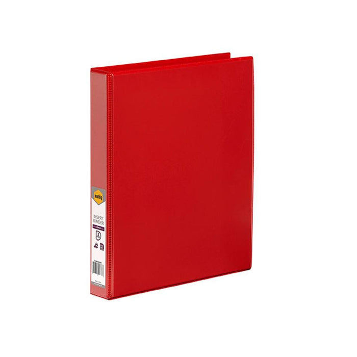 Marbig Clearview Insert Binder A4 25Mm 2D Red 5402003B