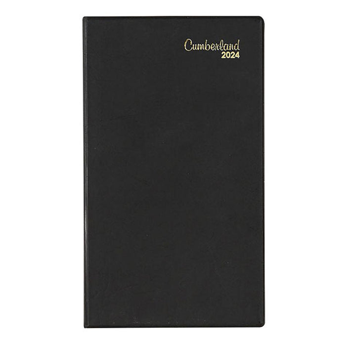 Cumberland 2024 Slimline Pocket Diary Week To View Black 63PBK24