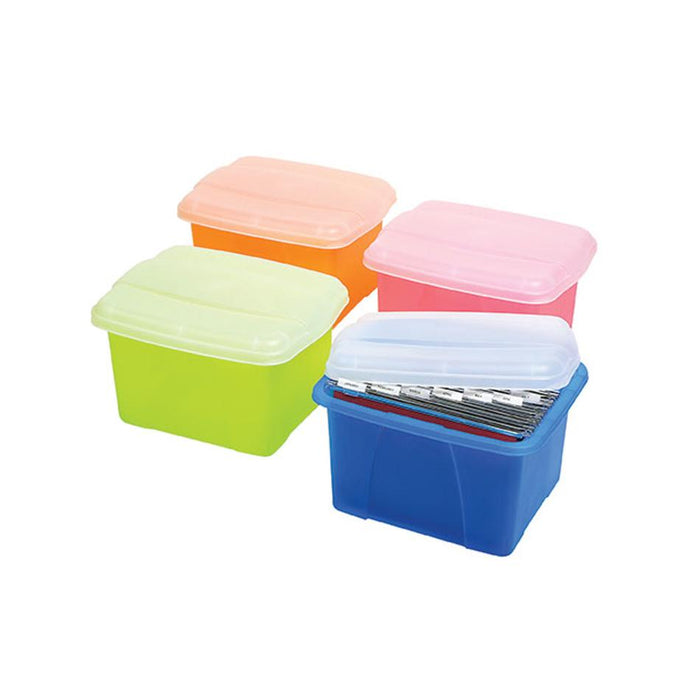 Marbig Office In A Box 32L Clear Lid/Blue Base 808401