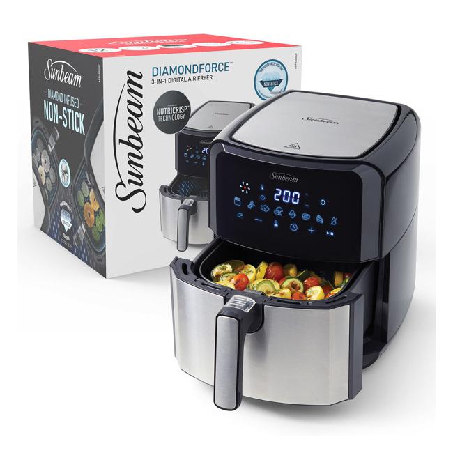 Sunbeam DiamondForce 3-in-1 Digital 5L Air Fryer AFP4500DF...