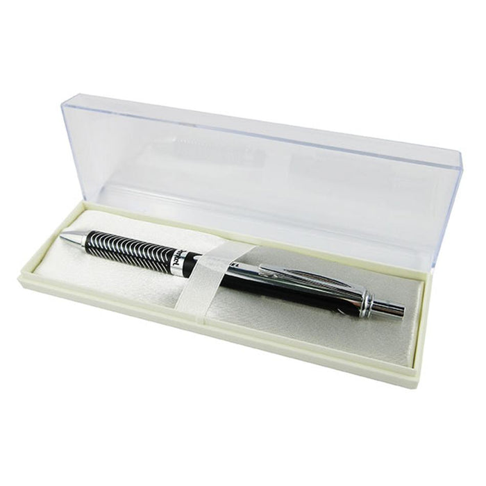 Energel Ballpoint Pen Retractable 0.7Mm Black Aluminium Barrel Black
