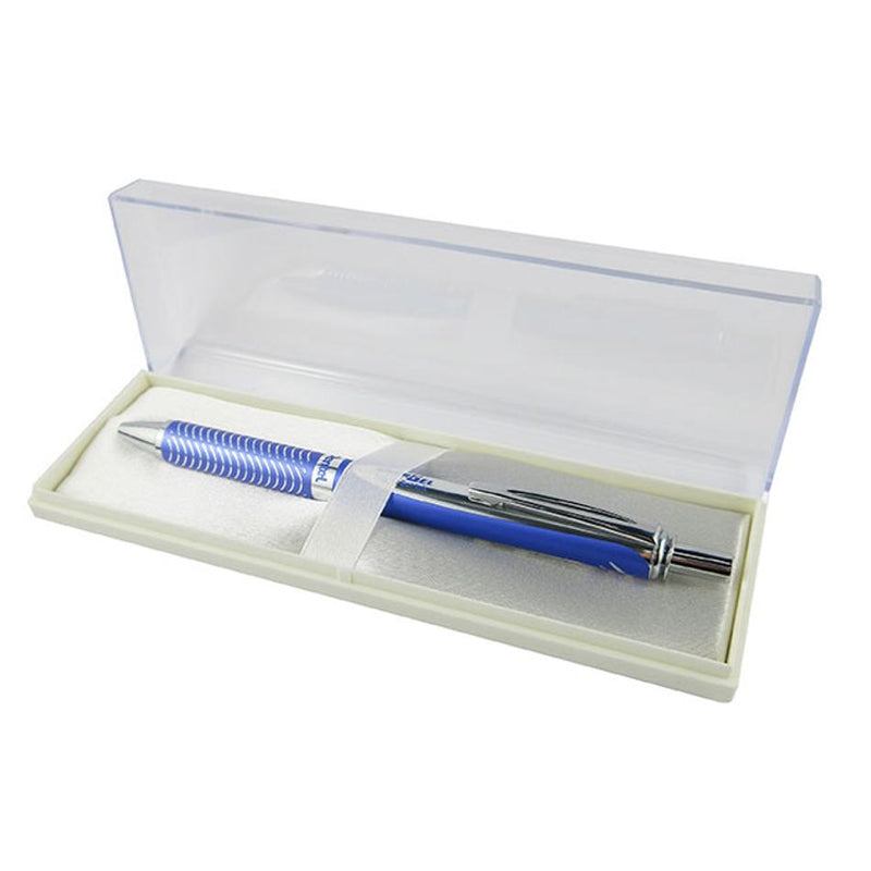 Energel Ballpoint Pen Retractable 0.7Mm Violet Aluminium Barrel Black Ink