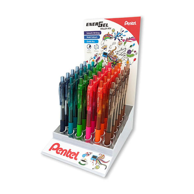 Pentel Energel Gel Pen Bln105 New Colours 36/Display BLN105COLOUR-DP