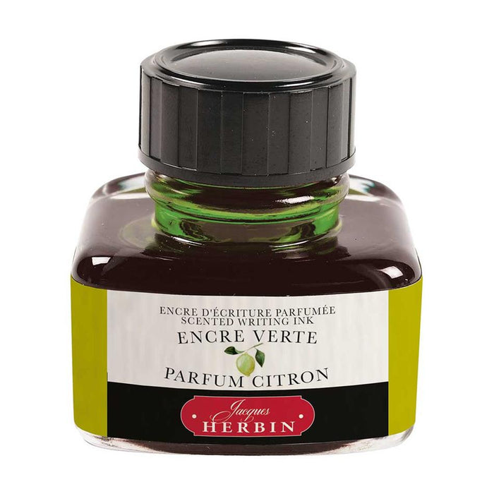Herbin Scented Ink 30ml Green, Lemon Scent C13736T
