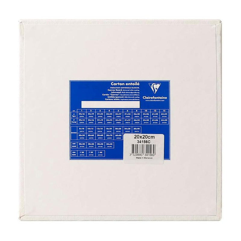 Clairefontaine Canvas Board Square White 20x20cm C34156C