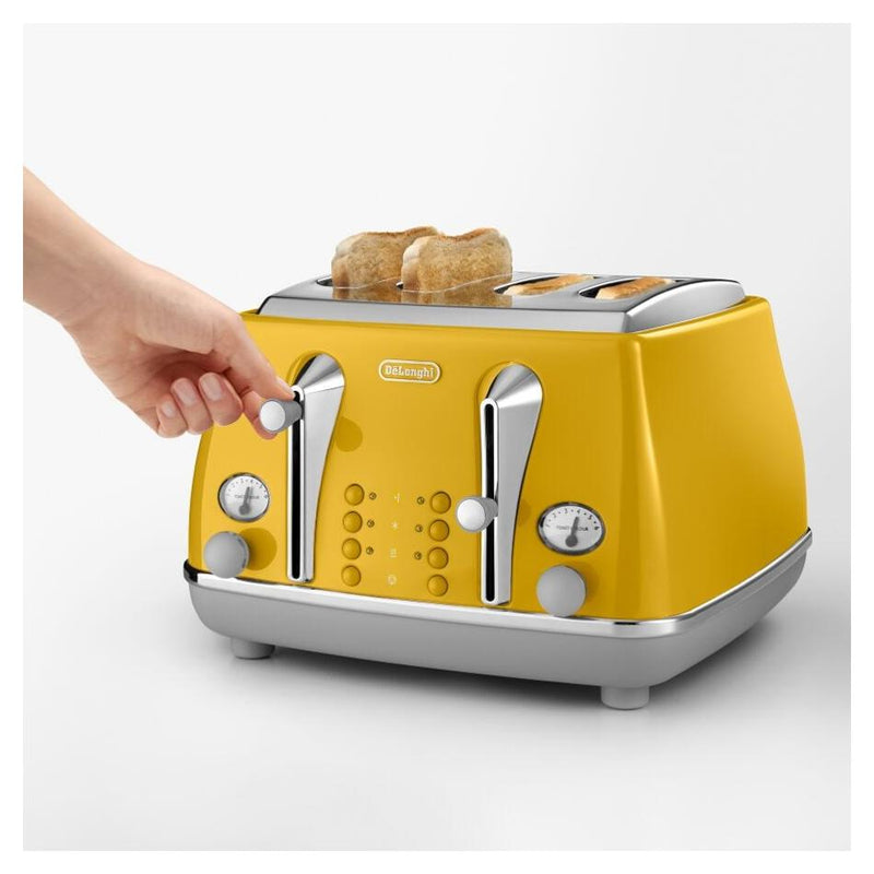 Icona Capitals 4 Slice Toaster Yellow CTOC4003Y
