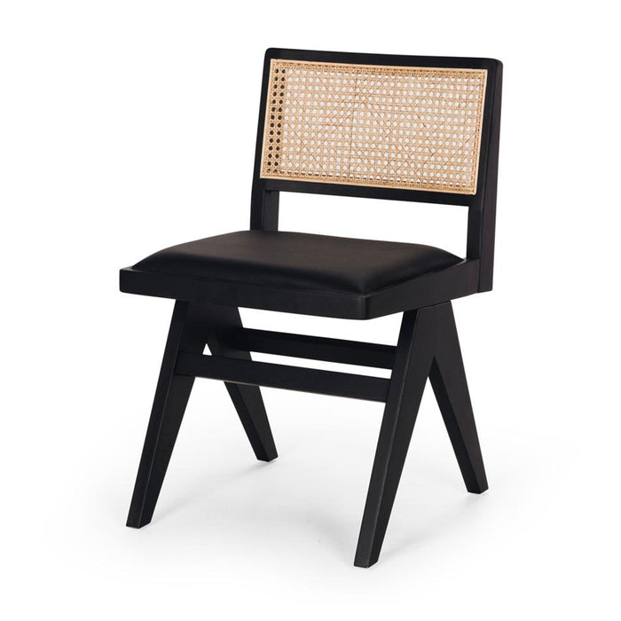 Furniture By Design Palma Chair Black Oak PU Seat HZCBPCBPU