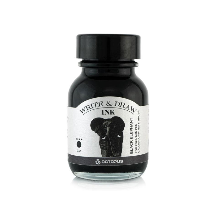 Octopus Fluids Write and Draw Ink 347 Black Elephant 50ml OCTOWD347