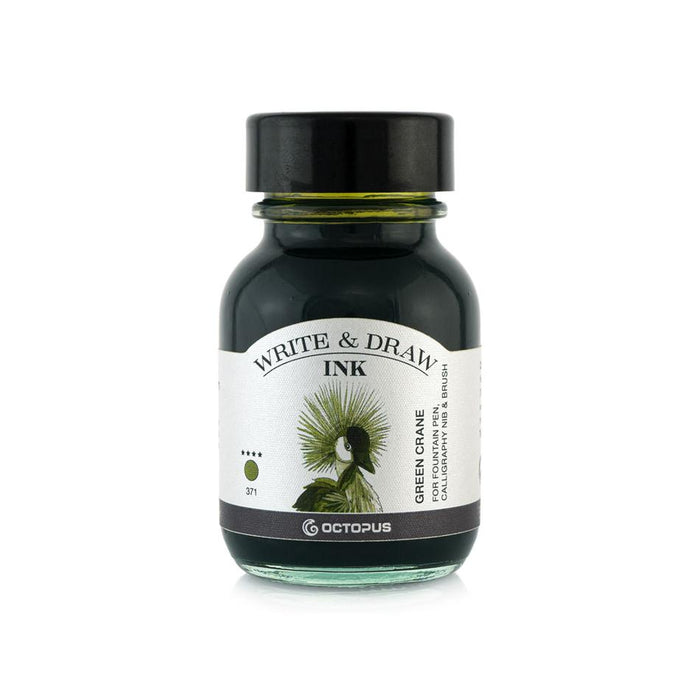 Octopus Fluids Write and Draw Ink 371 Green Crane 50ml OCTOWD371