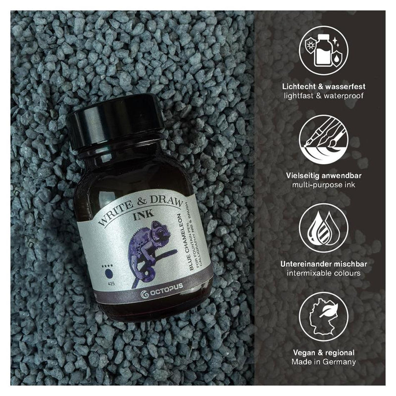 Octopus Fluids Write and Draw Ink 425 Blue Chameleon 50ml OCTOWD425