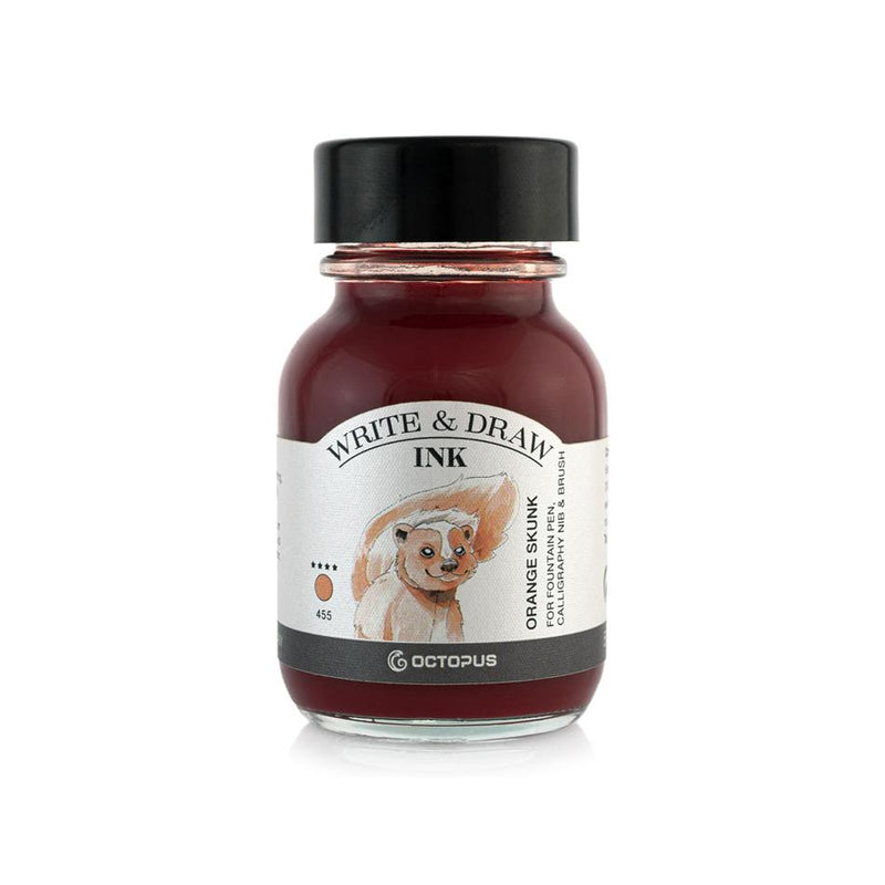 Octopus Fluids Write and Draw Ink 455 Orange Skunk 50ml OCTOWD455