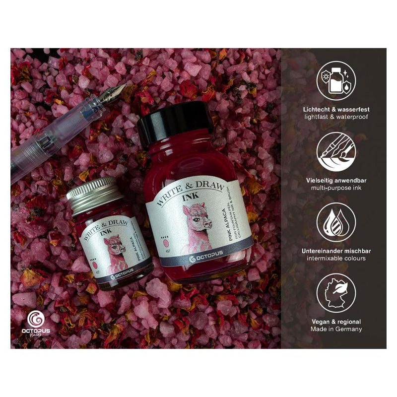 Octopus Fluids Write and Draw Ink 457 Pink Alpaca 50ml OCTOWD457