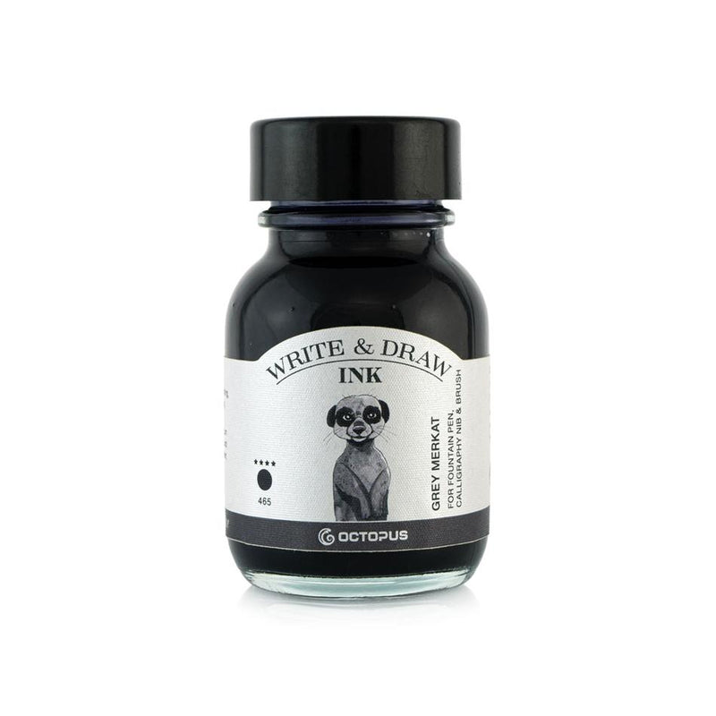 Octopus Fluids Write and Draw Ink 465 Grey Merkat 50ml OCTOWD465