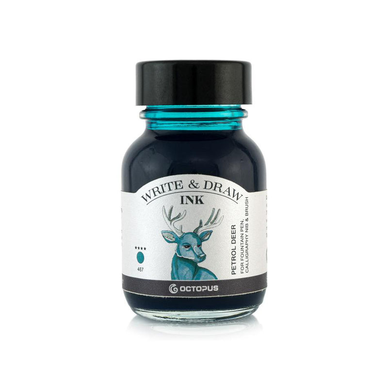 Octopus Fluids Write and Draw Ink 467 Petrol Deer 50ml OCTOWD467