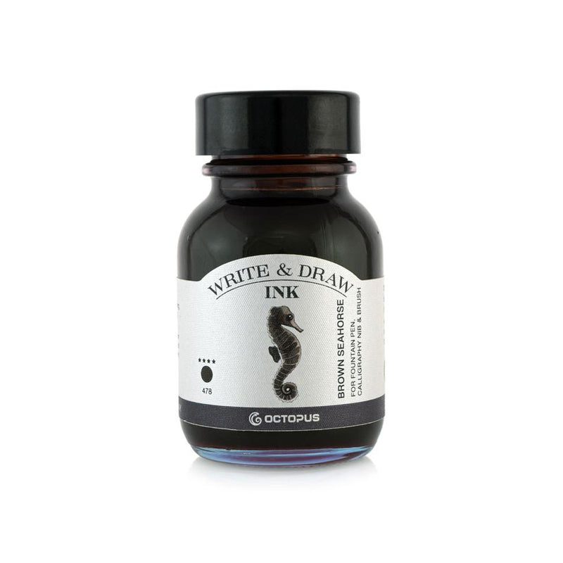 Octopus Fluids Write and Draw Ink 478 Brown Seahorse 50ml OCTOWD478