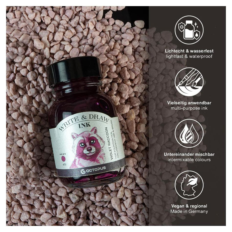 Octopus Fluids Write and Draw Ink 479 Violet Raccoon 50ml OCTOWD479