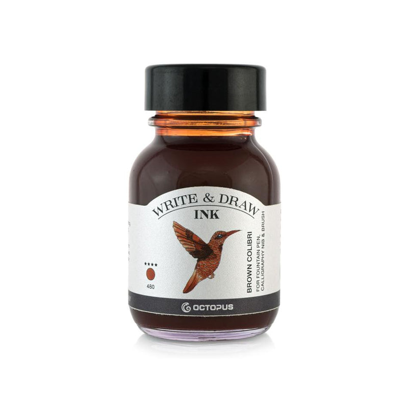 Octopus Fluids Write and Draw Ink 480 Brown Colibri 50ml OCTOWD480