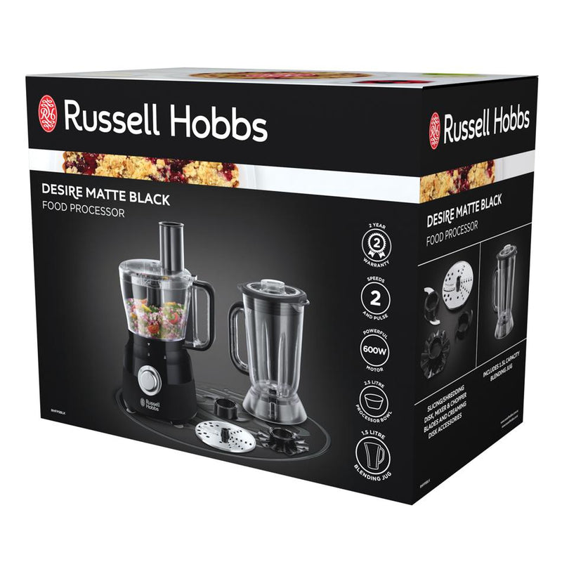 Russell Hobbs Desire Matte Black Food Processor RHFP5BLK...