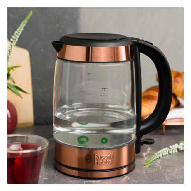 Russell Hobbs Brooklyn Glass Kettle - Copper RHK172...