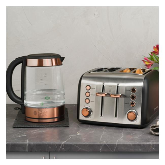 Russell Hobbs Brooklyn Glass Kettle - Copper RHK172...