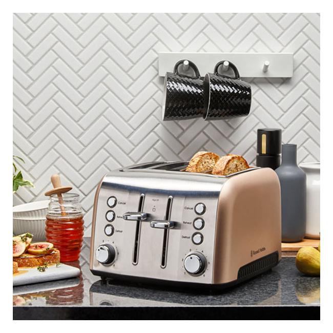 Russell Hobbs Brooklyn Champagne 4 Slice Toaster RHT94CHM...