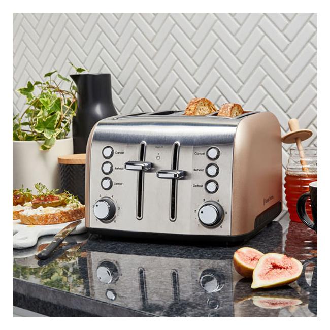 Russell Hobbs Brooklyn Champagne 4 Slice Toaster RHT94CHM...