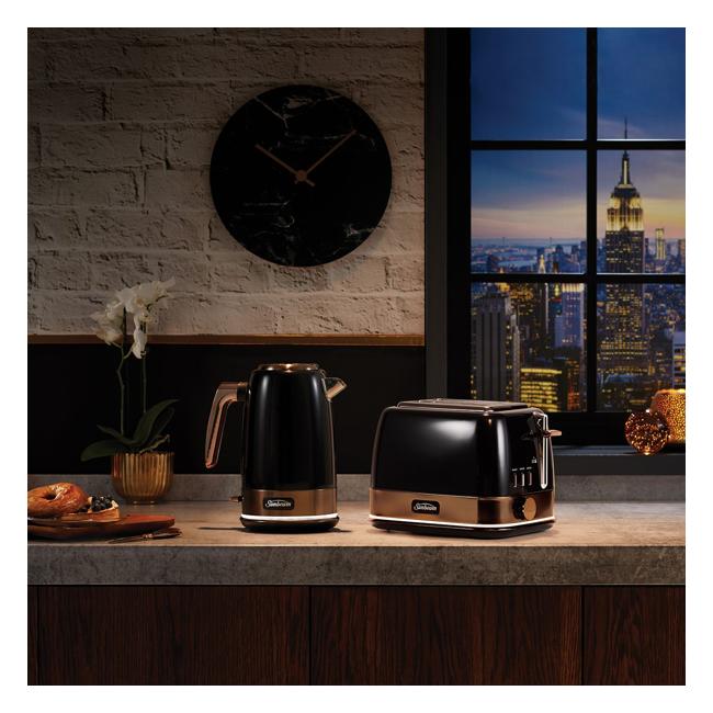 Sunbeam New York 4 Slice Toaster Black Bronze TA4440KB