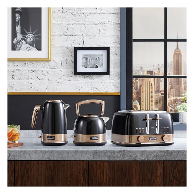 Sunbeam New York 4 Slice Toaster Black Bronze TA4440KB