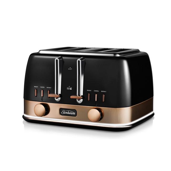 Sunbeam New York 4 Slice Toaster Black Bronze TA4440KB