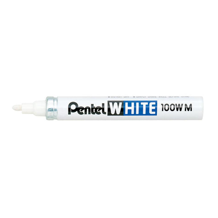 Pentel Permanent Marker Bullet 2.5Mm White H/S X100-WM